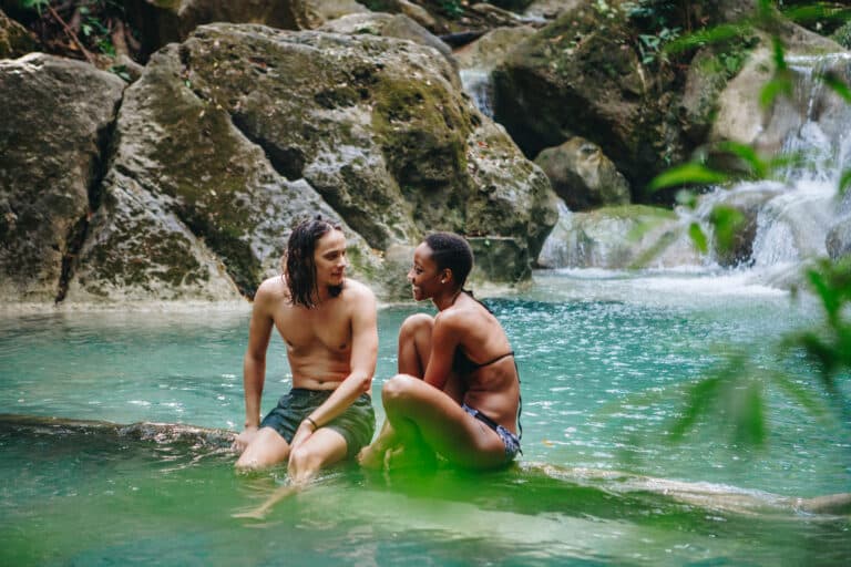 Couple enjoying a Koh Samui Waterfall